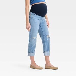 Ingrid + Isabel Over Belly Straight Maternity Jeans New With Tag Size 16